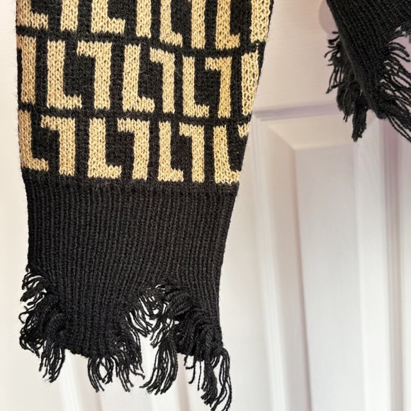 NWT Trendy Threads Tan & Black Distressed Grunge Knit Sweater 3X - Picture 12 of 16